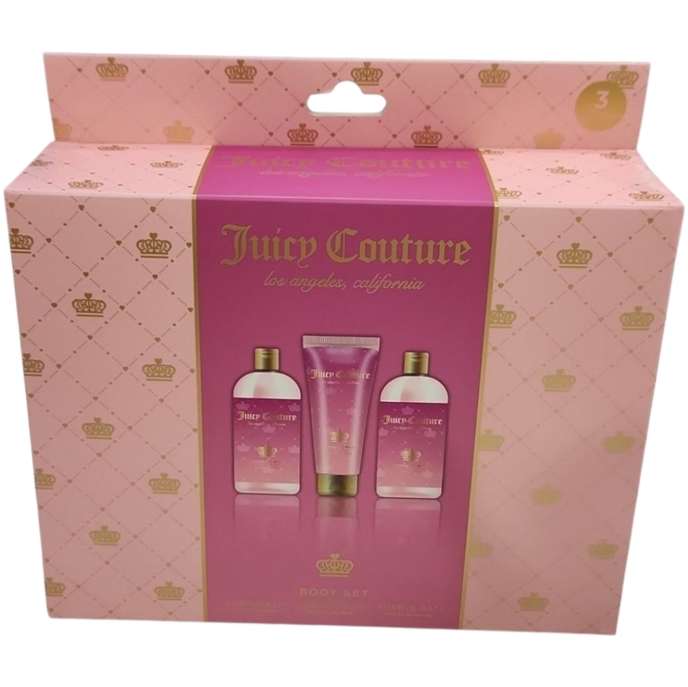 💕▪️Juicy Couture▪️ Pink Body Set Body Wash Body Lotion Bubble Bath New In Box